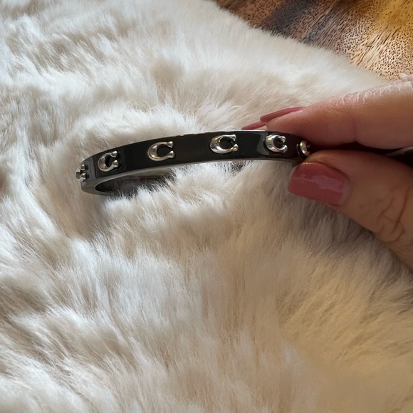 Coach Black Bracelet with Silver Accents NWOT - Picture 1 of 4